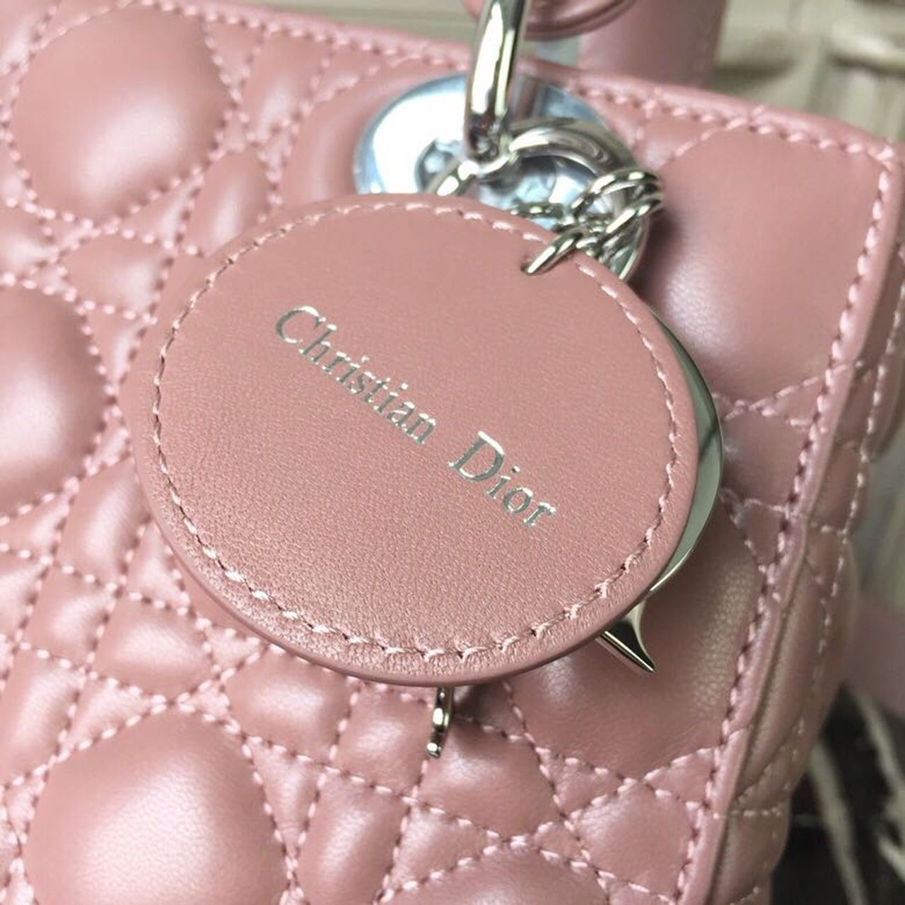 GLAMI MeGLAMIum Lady Bag Dusty Pink Silver Hardware For Women 20cm/8in CD