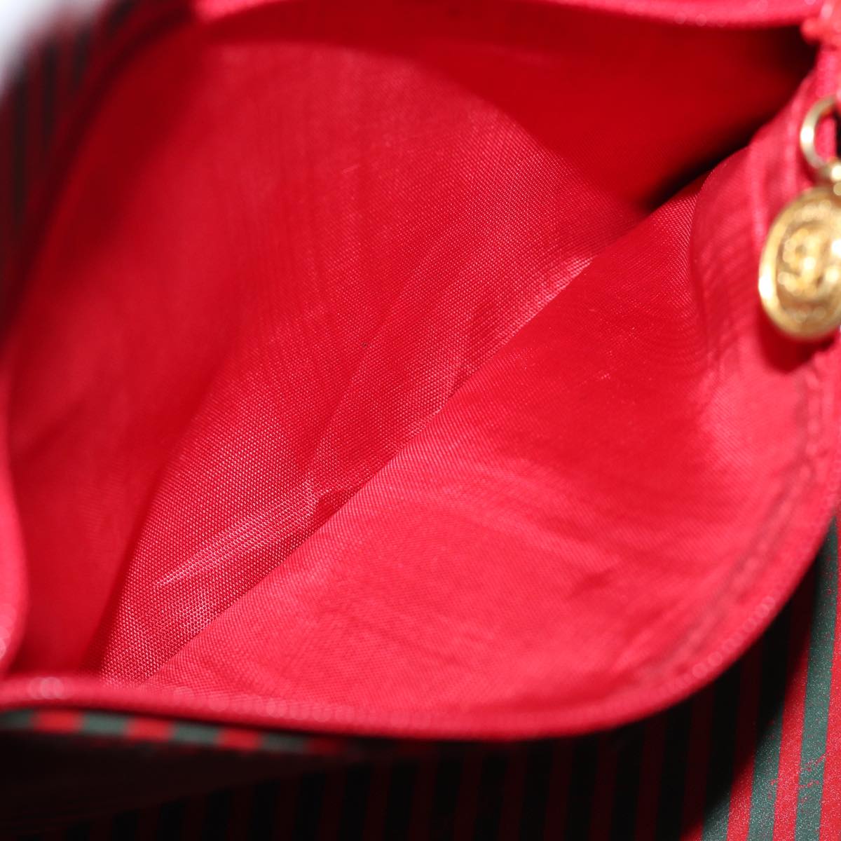 GUCCI GG Supreme Web Sherry Line Shoulder Bag PVC Beige Red 001 56 75881