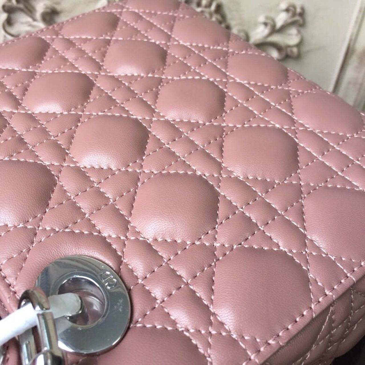 GLAMI MeGLAMIum Lady Bag Dusty Pink Silver Hardware For Women 20cm/8in CD
