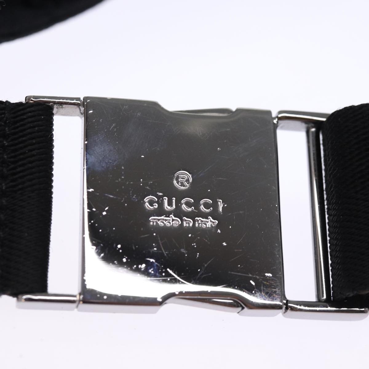 GUCCI GG Canvas Waist bag Black 75886