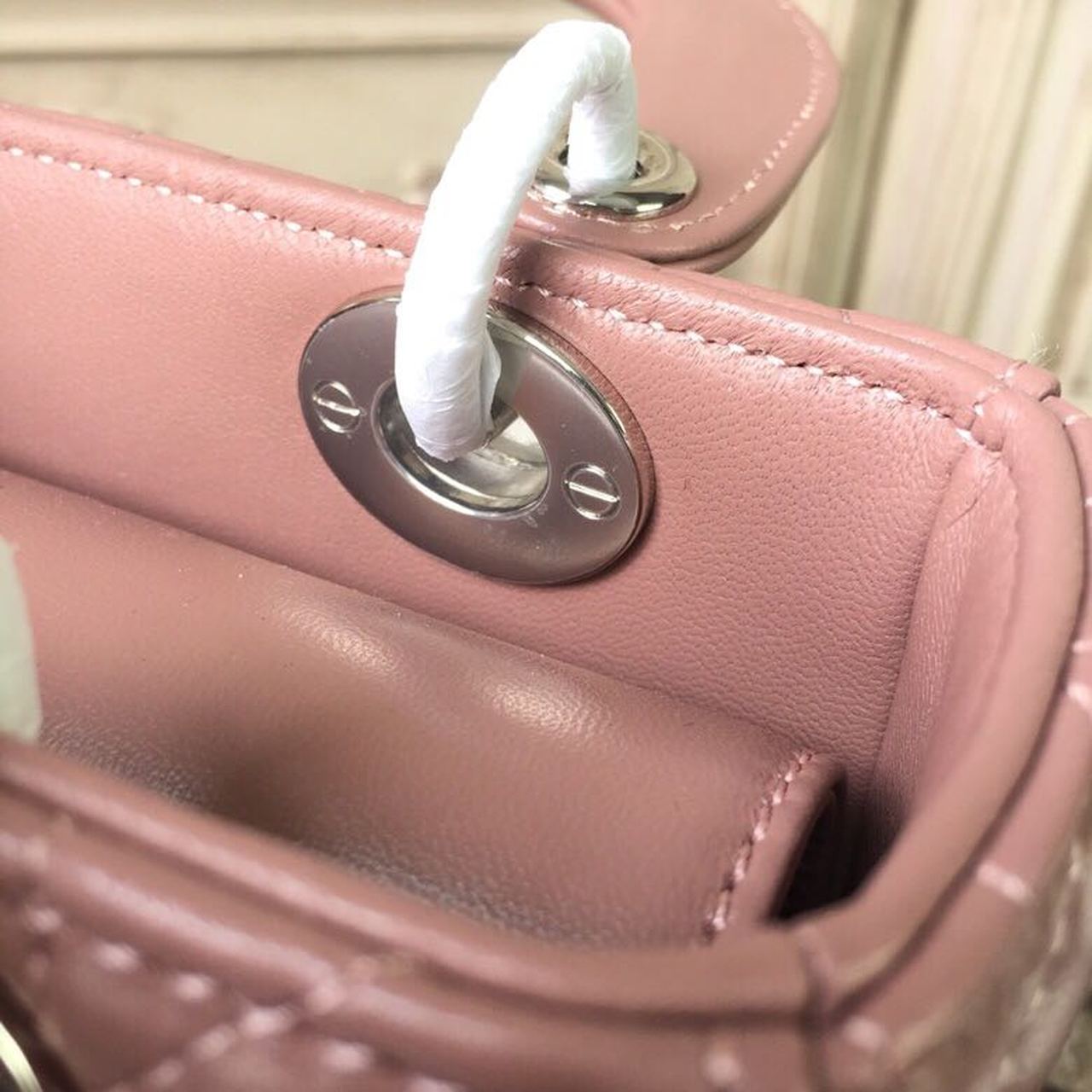 GLAMI MeGLAMIum Lady Bag Dusty Pink Silver Hardware For Women 20cm/8in CD