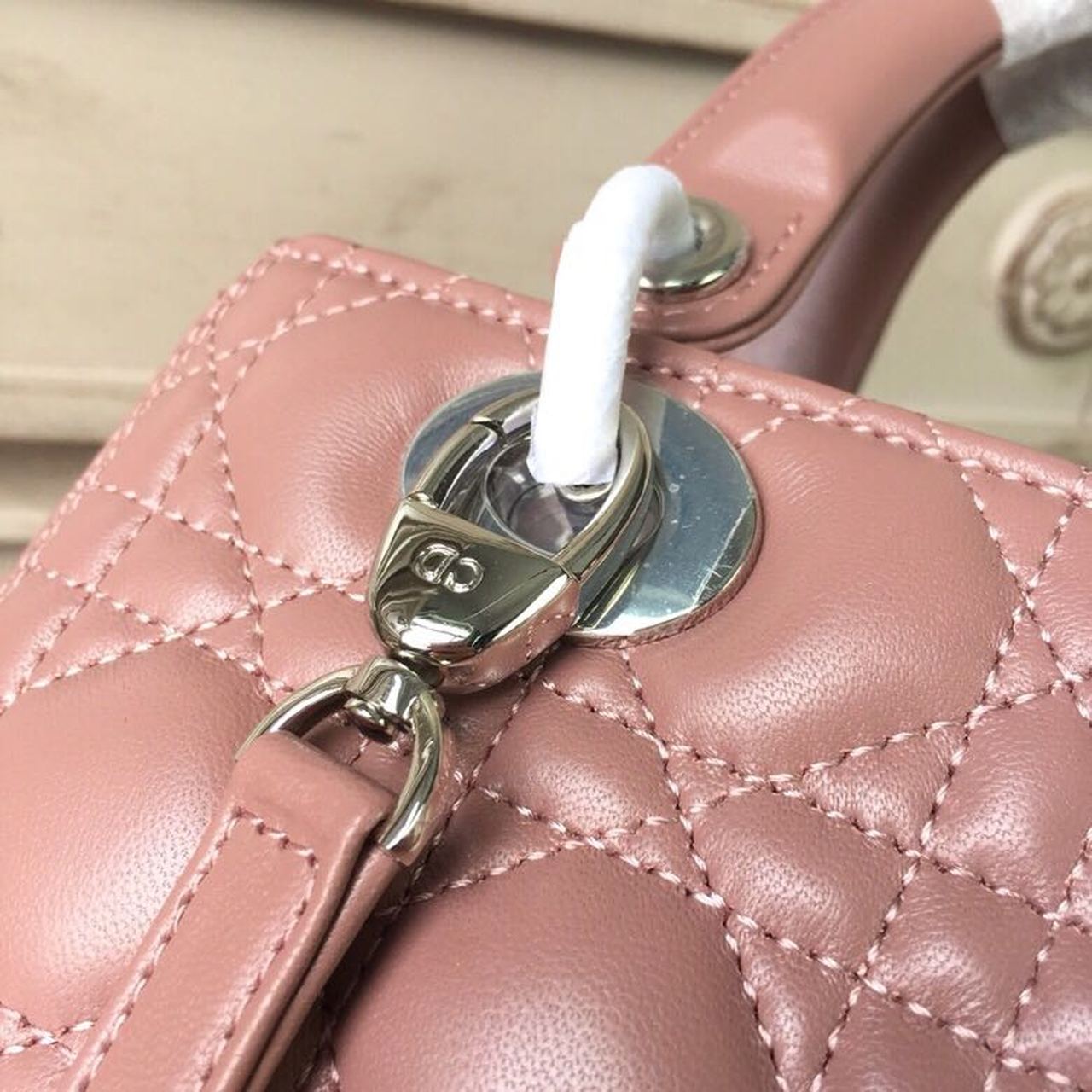 GLAMI MeGLAMIum Lady Bag Dusty Pink Silver Hardware For Women 24cm/9.5in CD