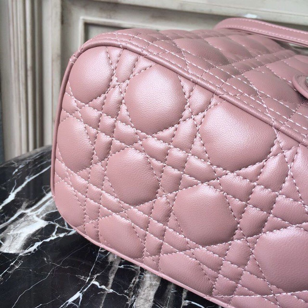 GLAMI MeGLAMIum Lady Bag Dusty Pink Silver Hardware For Women 24cm/9.5in CD