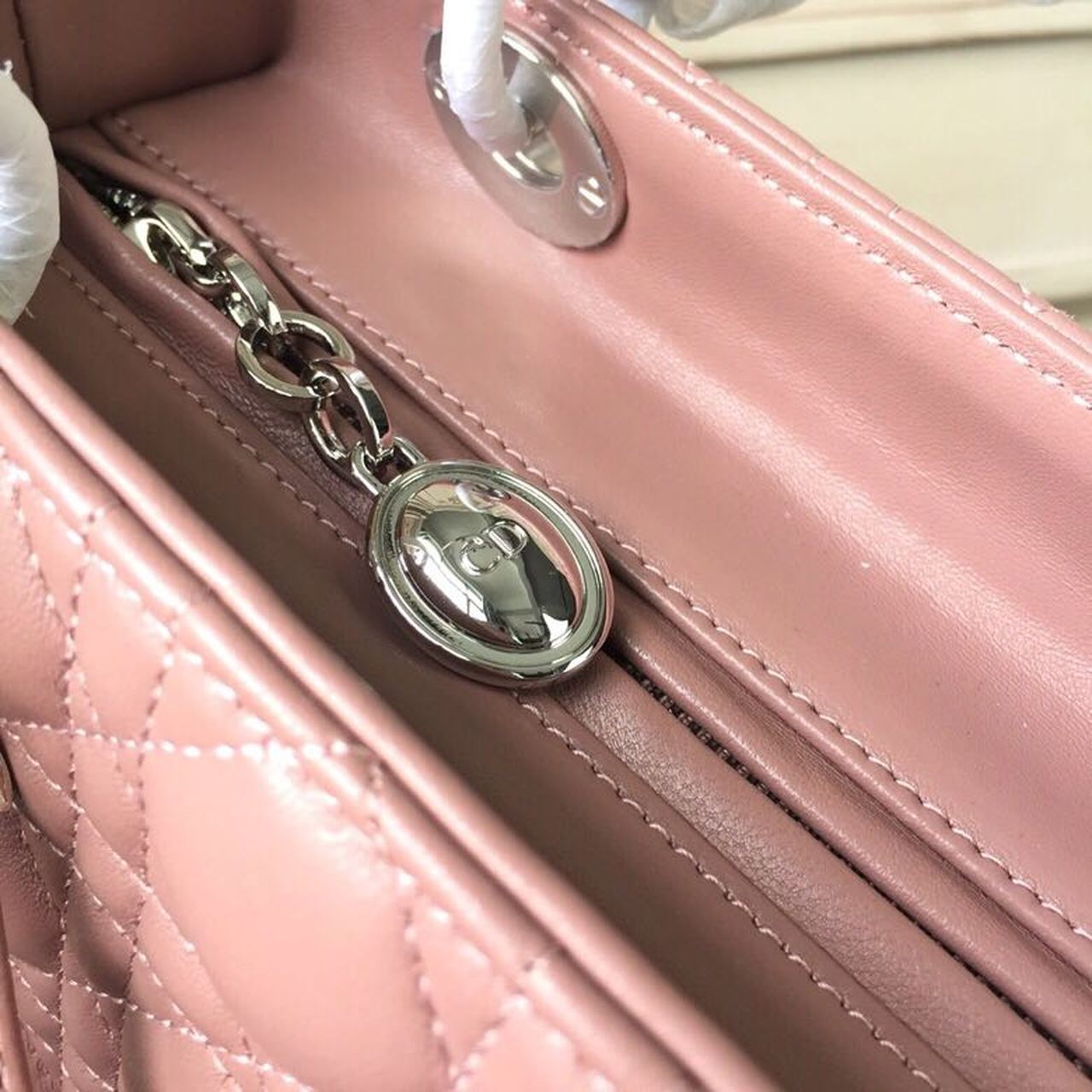 GLAMI MeGLAMIum Lady Bag Dusty Pink Silver Hardware For Women 24cm/9.5in CD