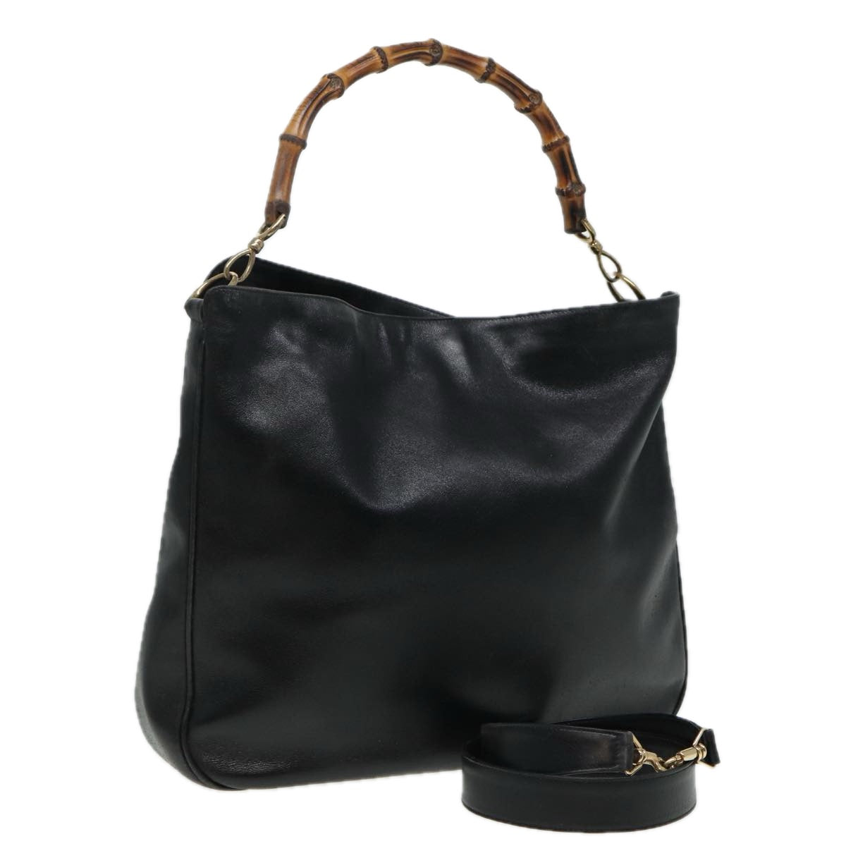 GUCCI Shoulder Bag Leather Black 001 0166 1577 75955