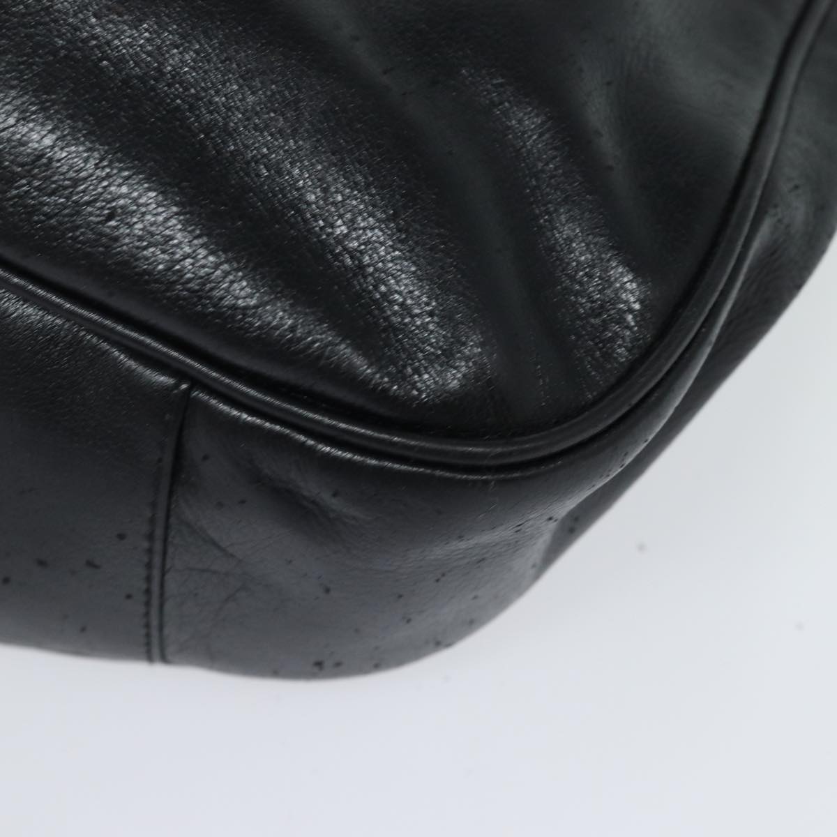 GUCCI Bamboo Shoulder Bag Leather Black 001 1998 1577 75956