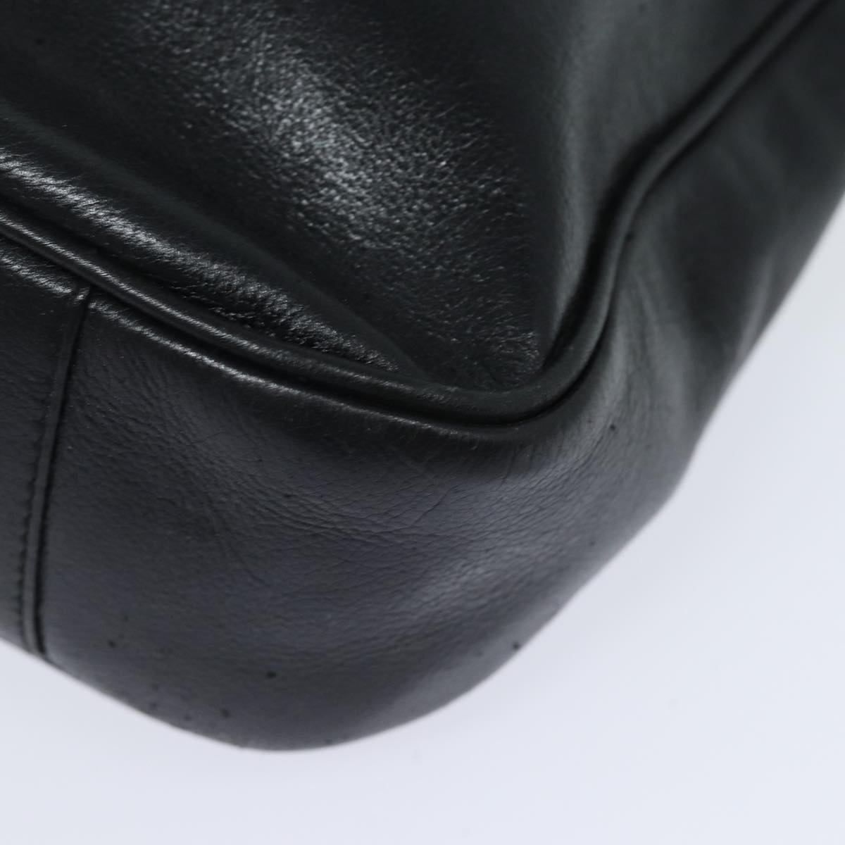 GUCCI Bamboo Shoulder Bag Leather Black 001 1998 1577 75956