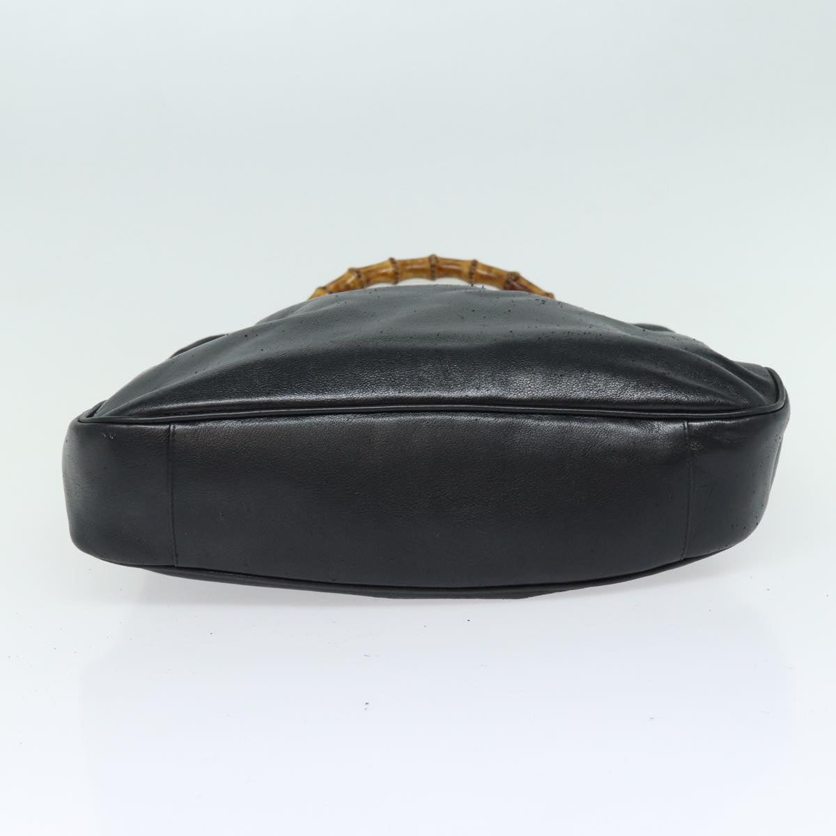 GUCCI Bamboo Shoulder Bag Leather Black 001 1998 1577 75956