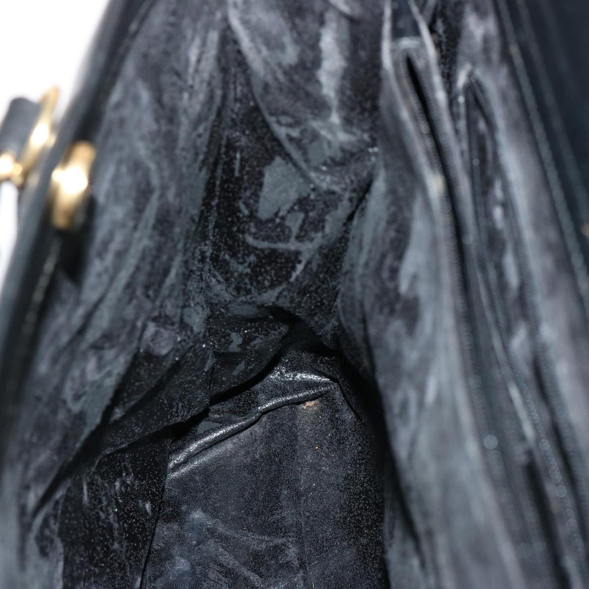 GUCCI Bamboo Hand Bag Leather Black 002 2850 0322 0 75958
