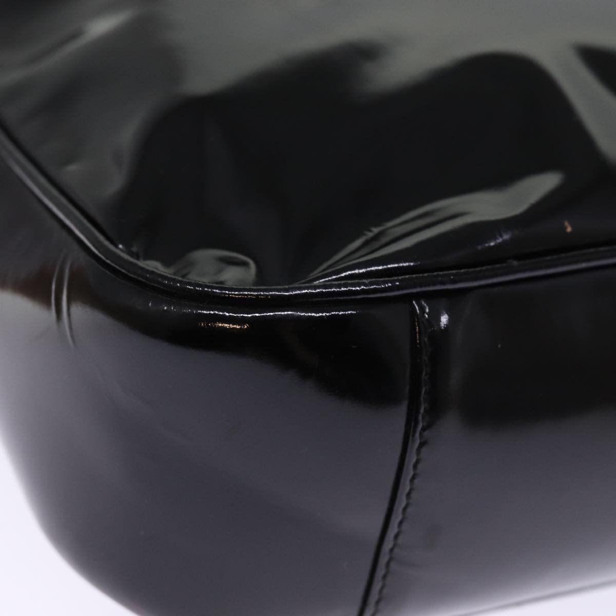 GUCCI Hand Bag Enamel Black 001 1638 2615 75960
