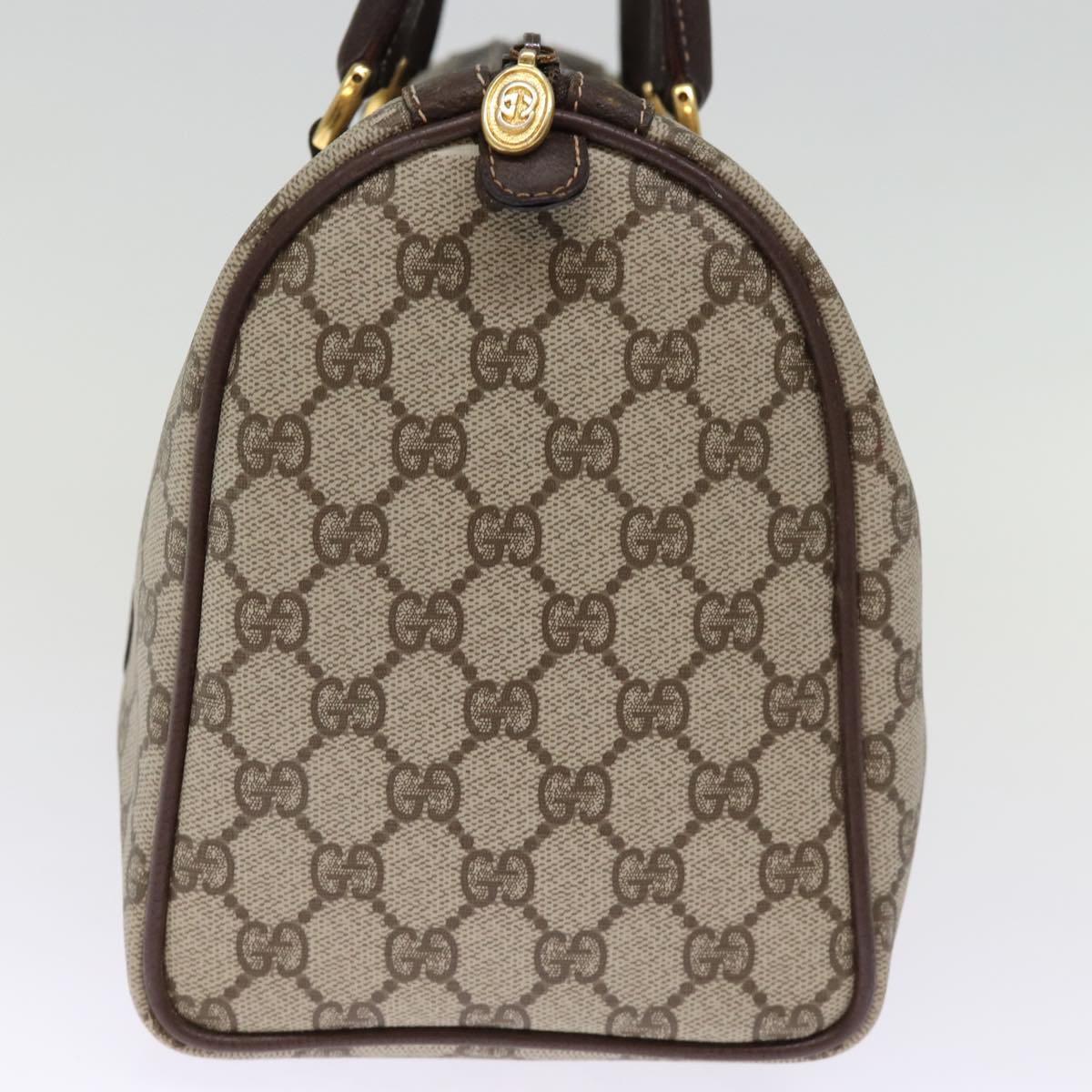 GUCCI GG Supreme Web Sherry Line Boston Bag PVC Beige Red 40 02 007 75965