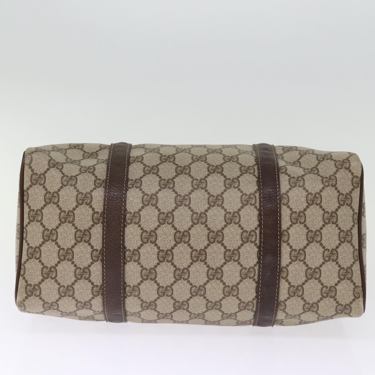 GUCCI GG Supreme Web Sherry Line Boston Bag PVC Beige Red 40 02 007 75965