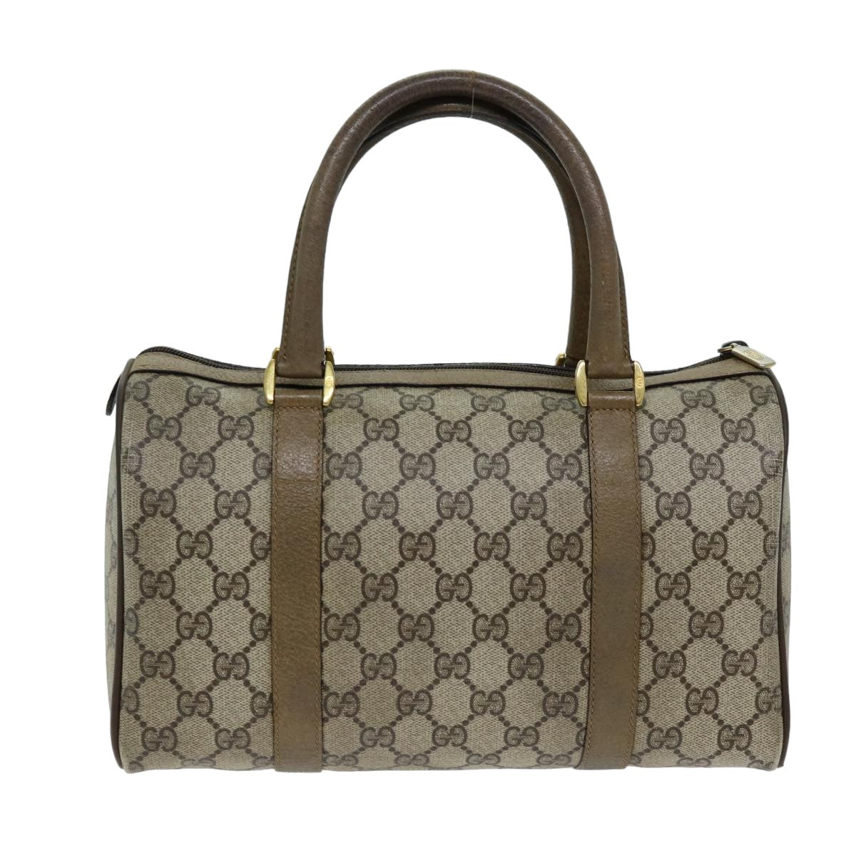 GUCCI GG Supreme Web Sherry Line Boston Bag PVC Beige Red 116 02 006 75968