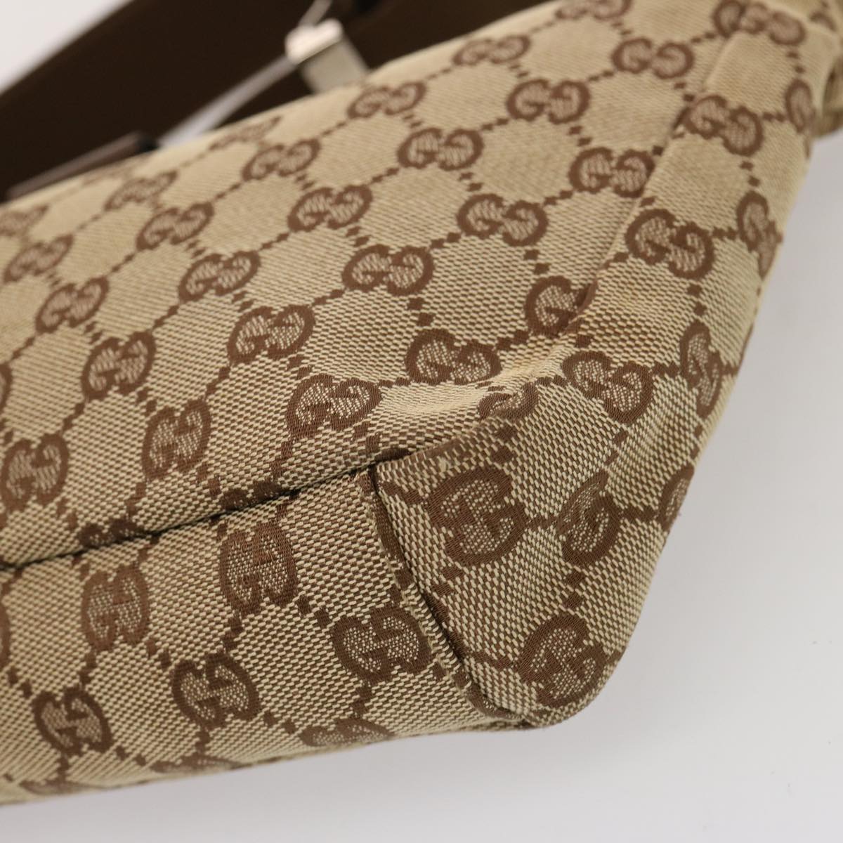 GUCCI GG Canvas Shoulder Bag Beige 35098 75971