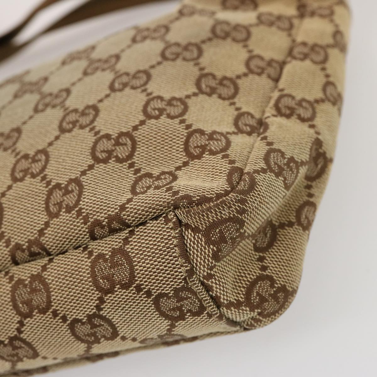 GUCCI GG Canvas Shoulder Bag Beige 35098 75971