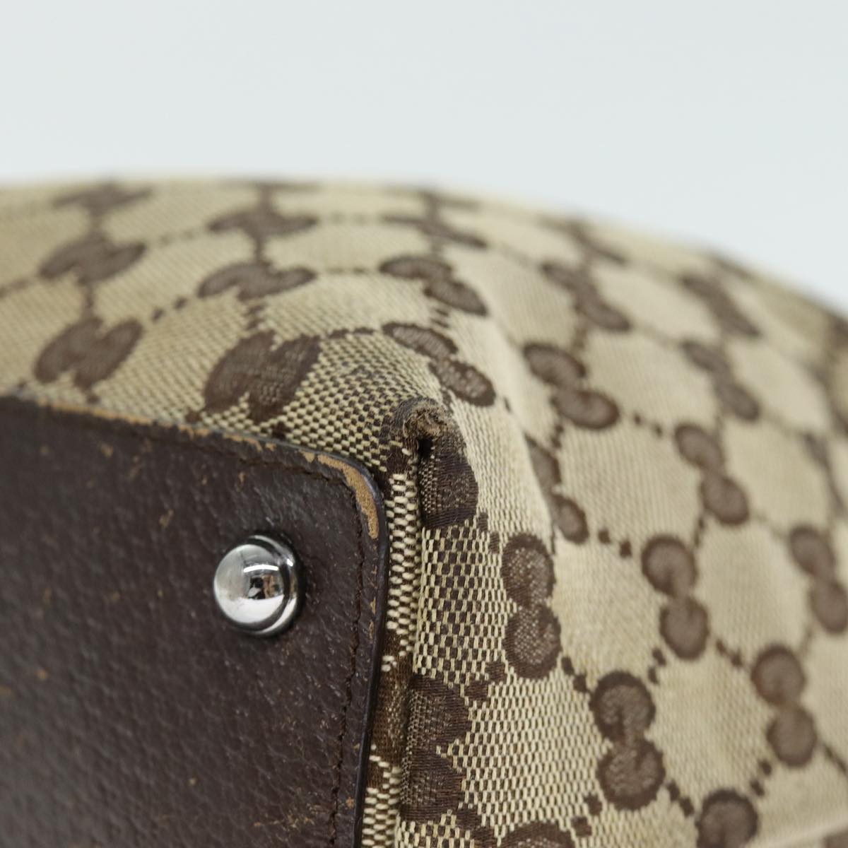 GUCCI GG Canvas Tote Bag Beige 120840 75972