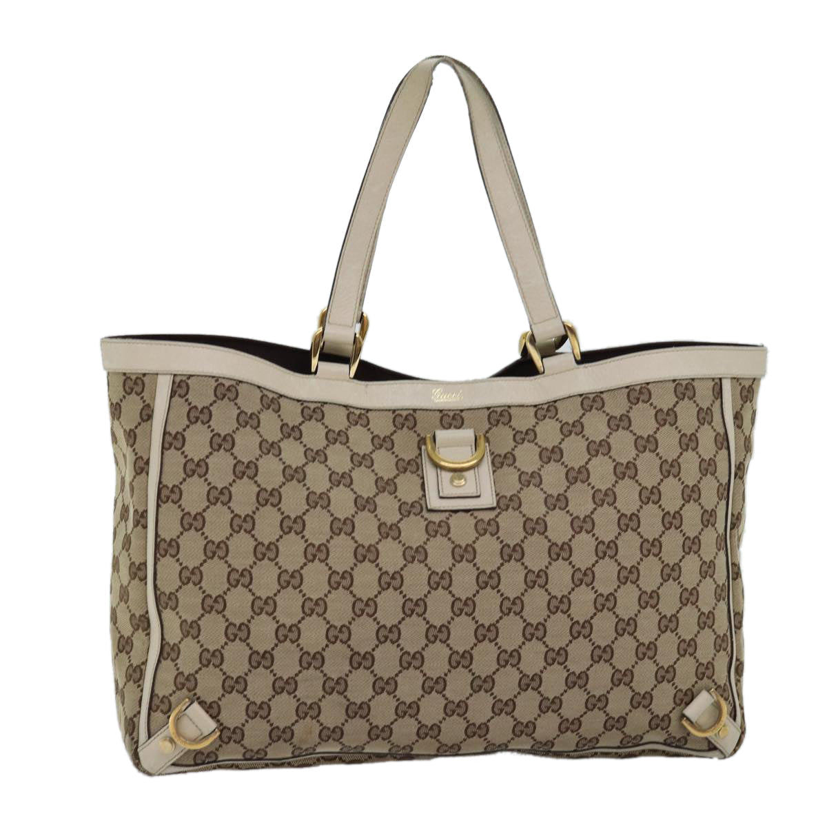 GUCCI GG Canvas Tote Bag Beige 141472 75973