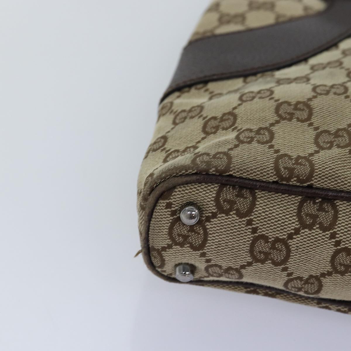 GUCCI GG Canvas Tote Bag Beige 113015 75974