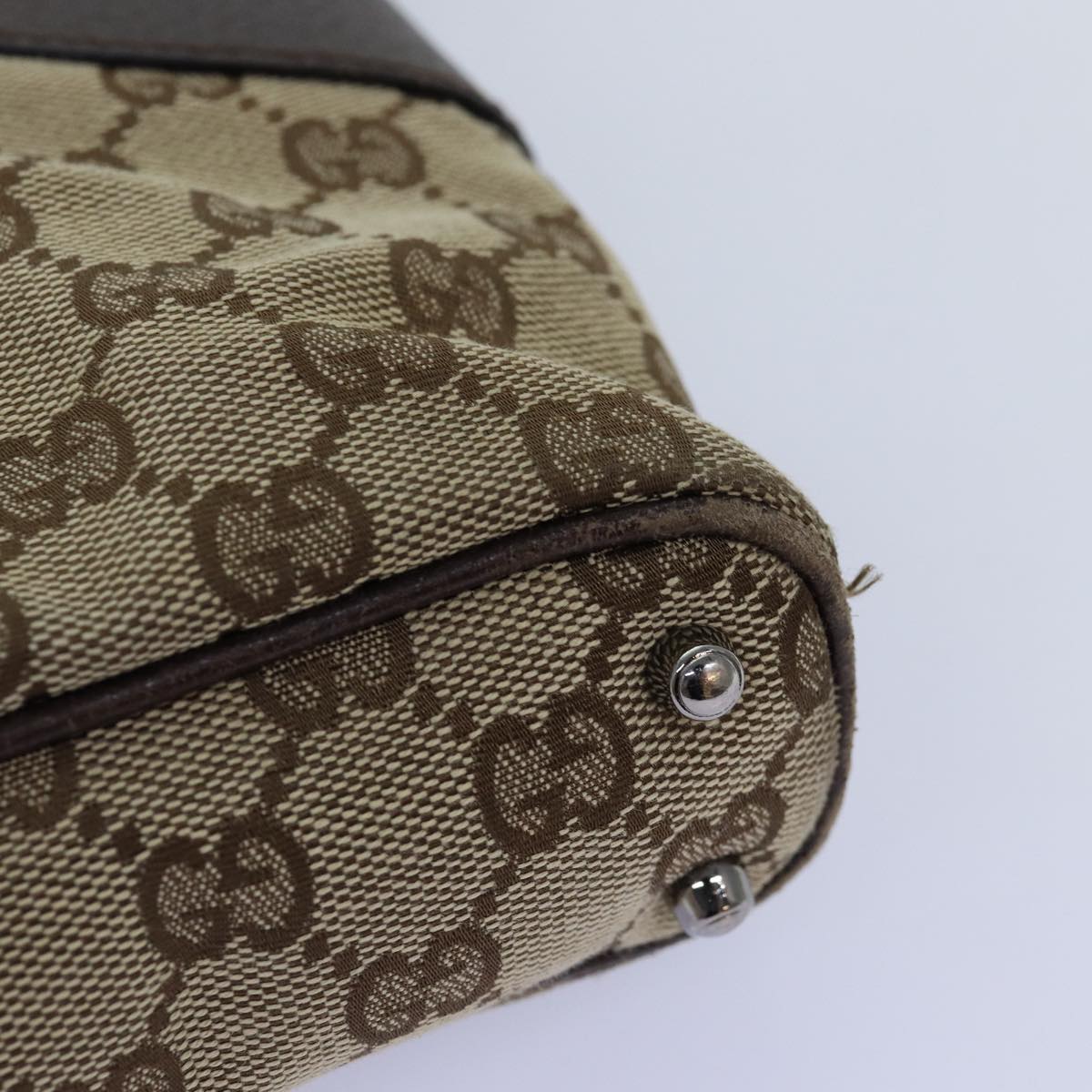 GUCCI GG Canvas Tote Bag Beige 113015 75974