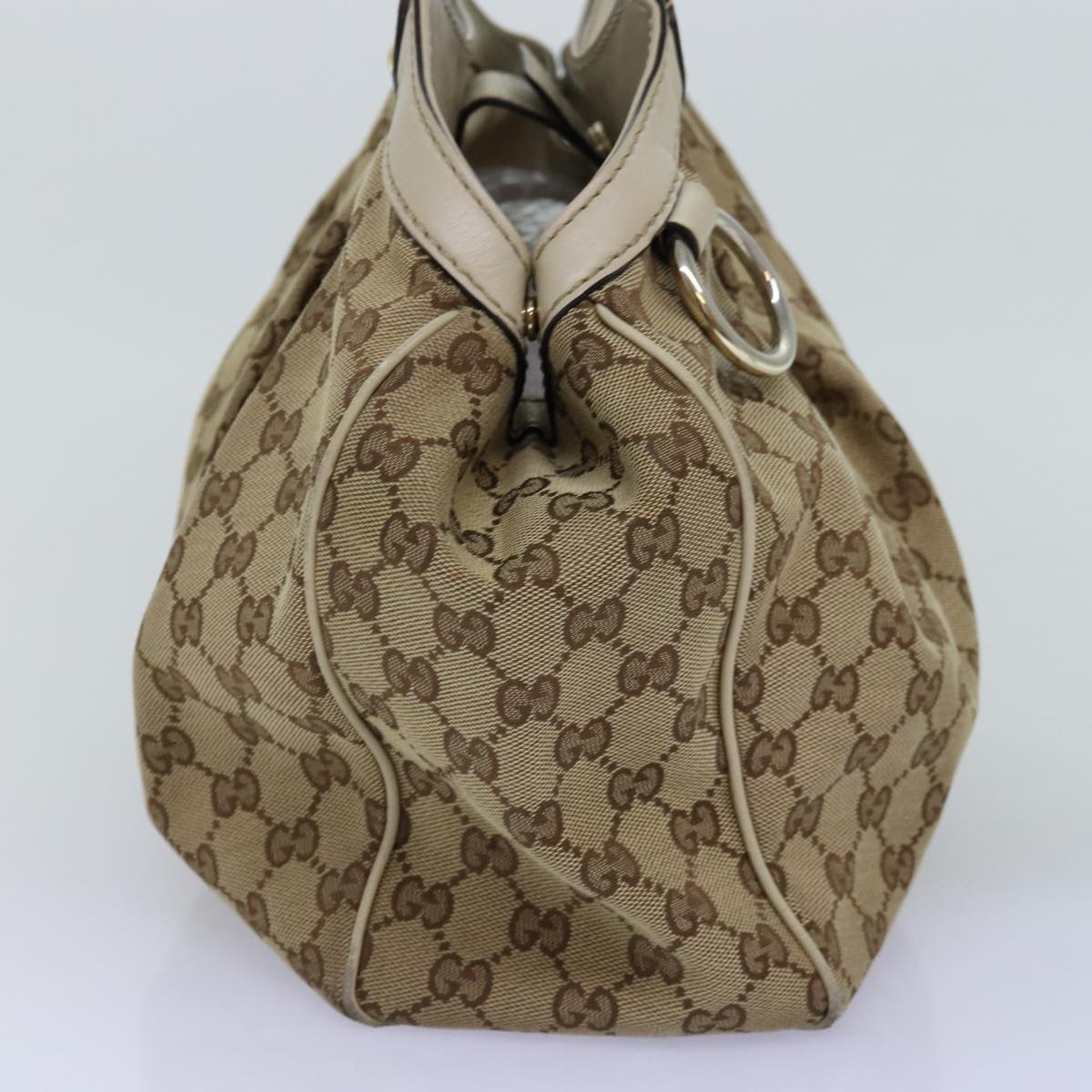 GUCCI GG Canvas Tote Bag Beige 211944 75975