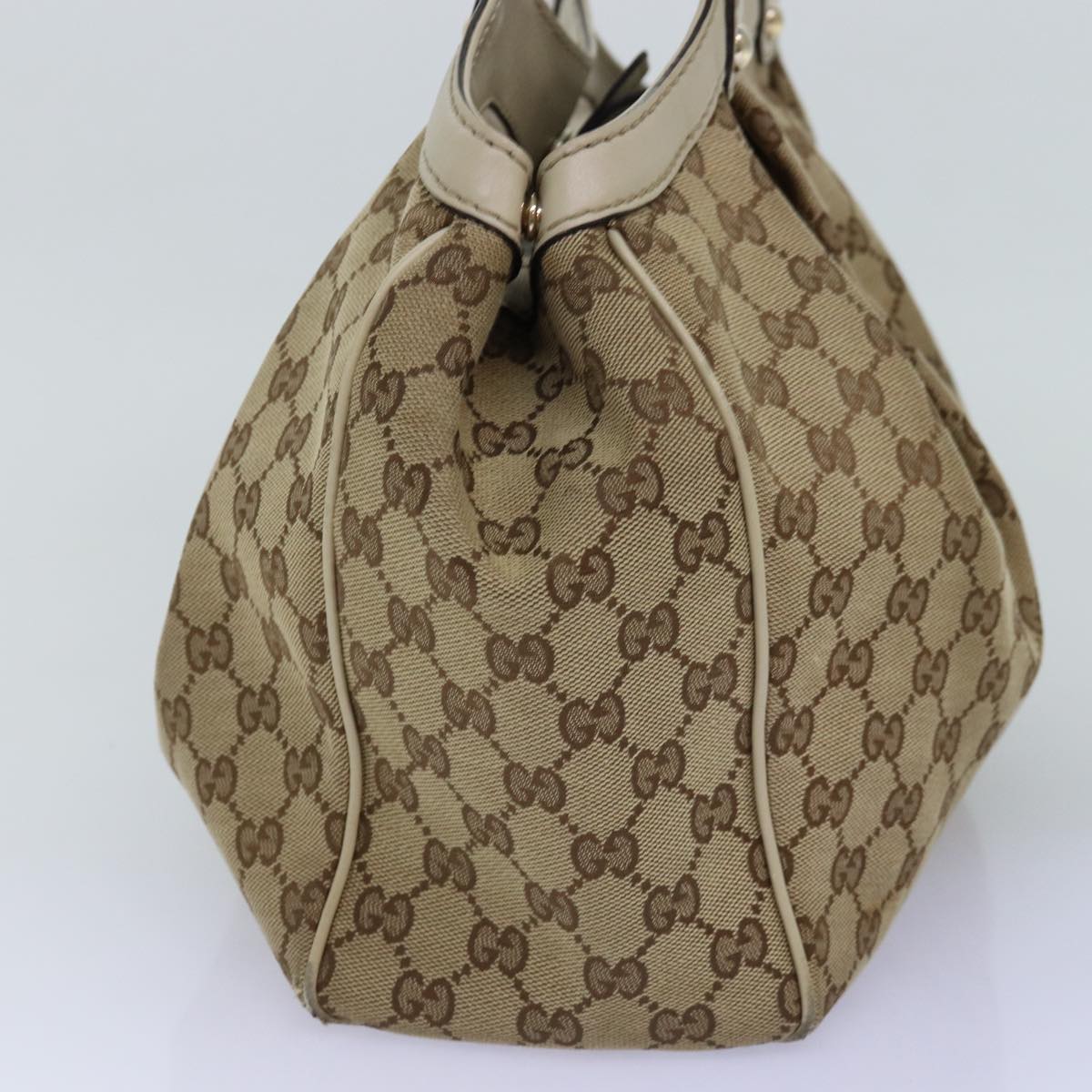 GUCCI GG Canvas Tote Bag Beige 211944 75975