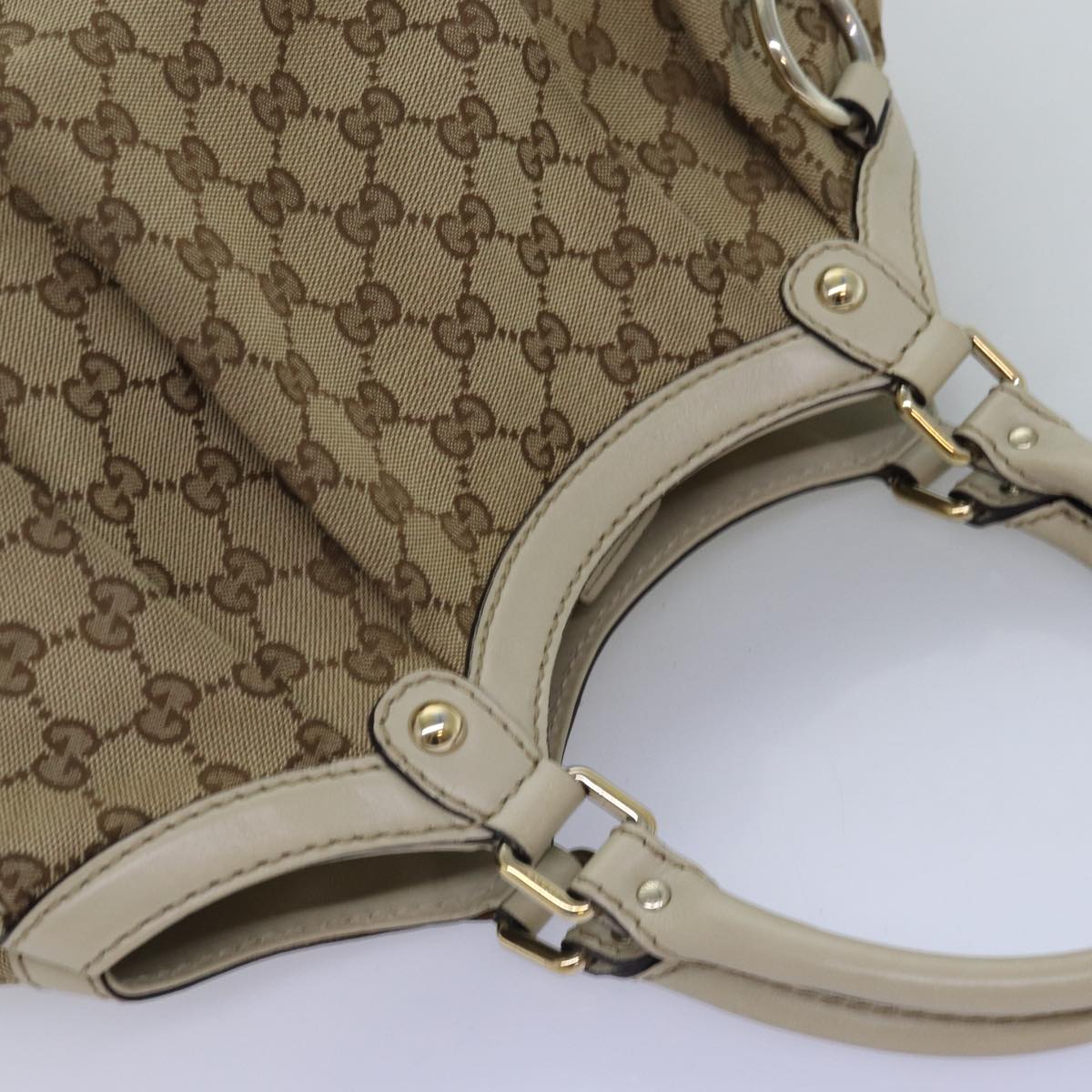 GUCCI GG Canvas Tote Bag Beige 211944 75975