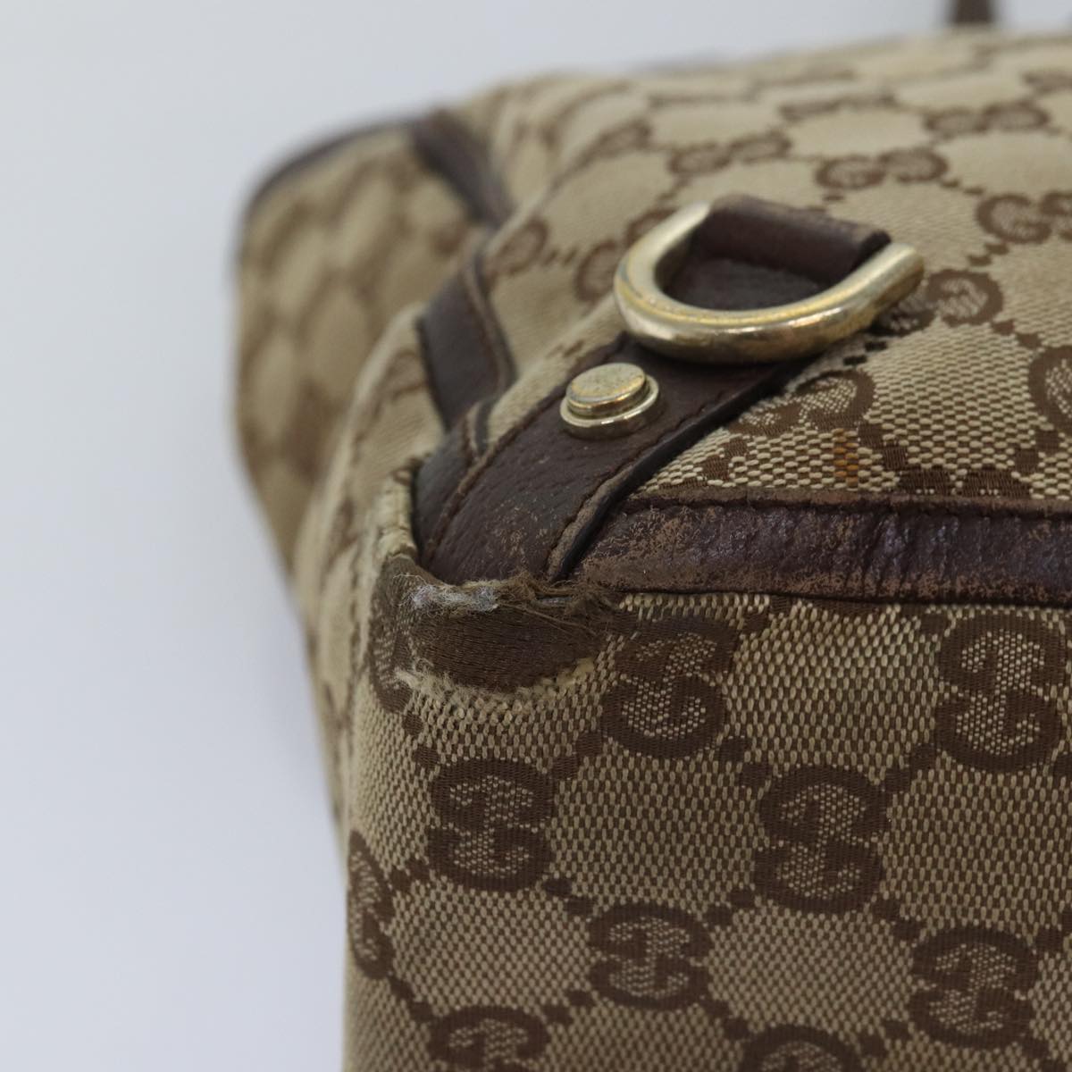GUCCI GG Canvas Tote Bag Beige 141472 75977