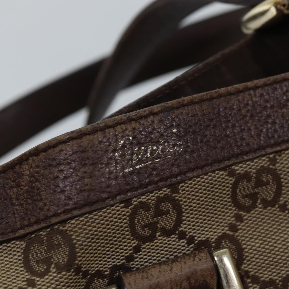 GUCCI GG Canvas Tote Bag Beige 141472 75977