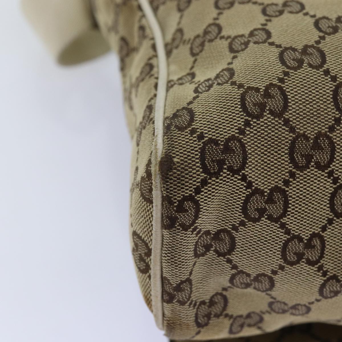 GUCCI GG Canvas Shoulder Bag Beige 146236 75978