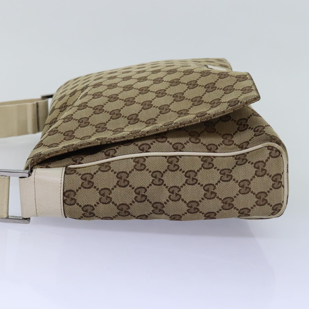 GUCCI GG Canvas Shoulder Bag Beige 146236 75978