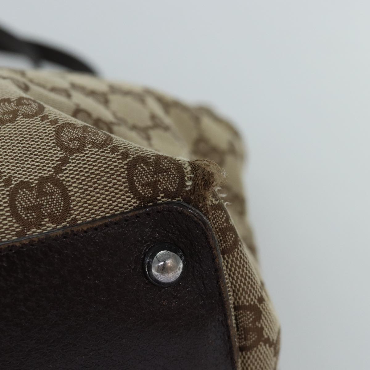GUCCI GG Canvas Tote Bag Beige 120838 75980