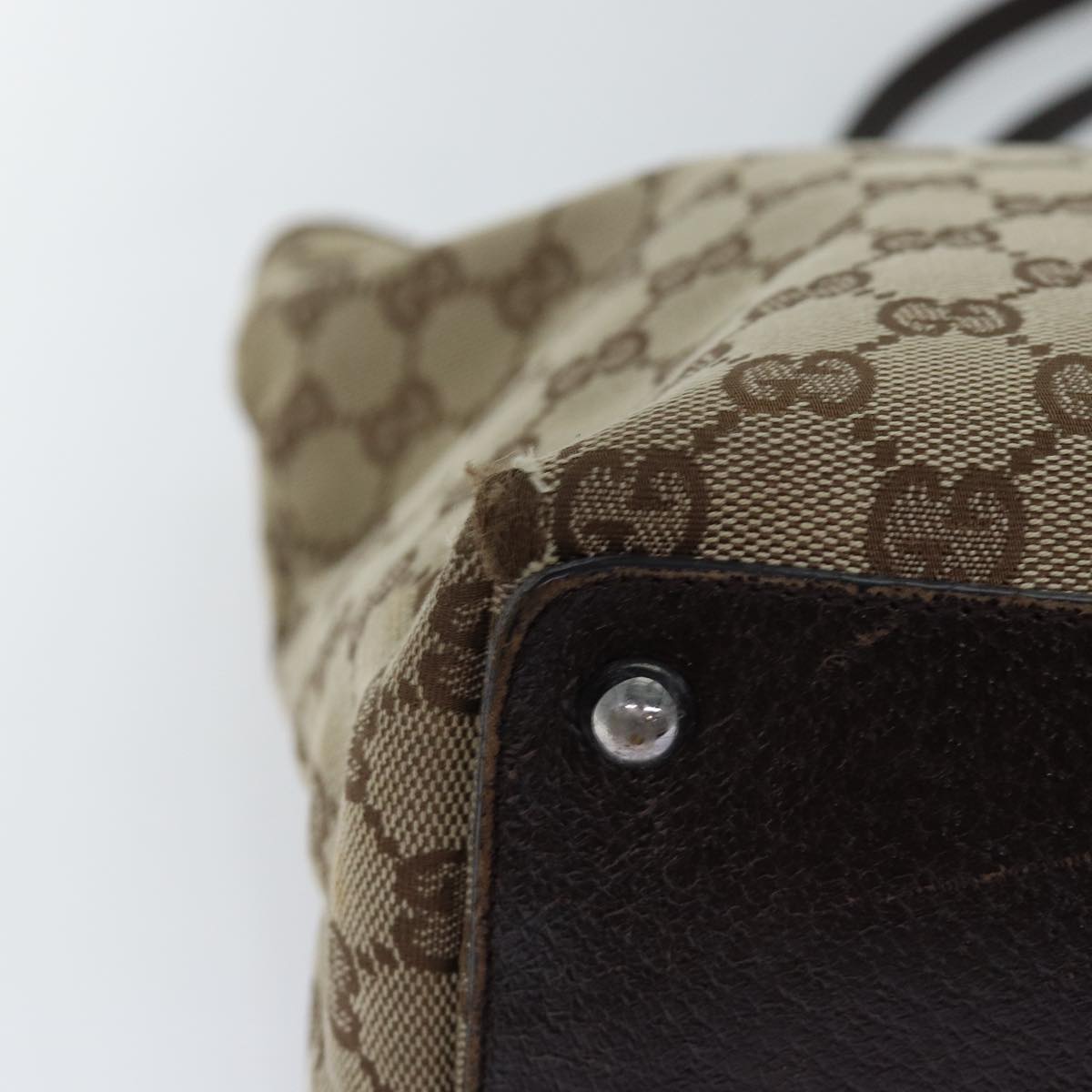 GUCCI GG Canvas Tote Bag Beige 120838 75980