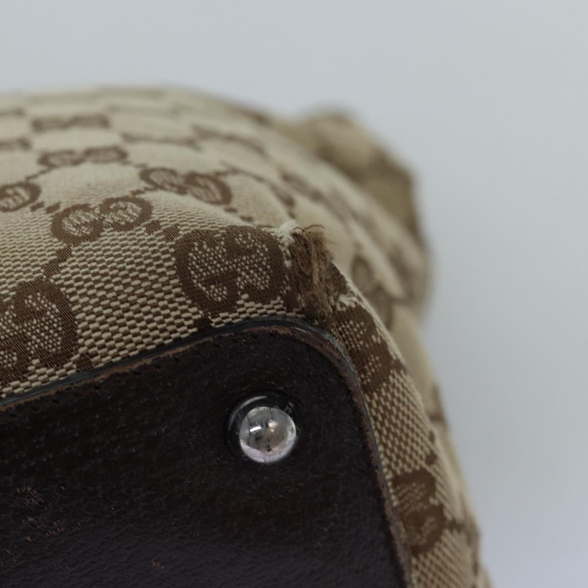 GUCCI GG Canvas Tote Bag Beige 120838 75980