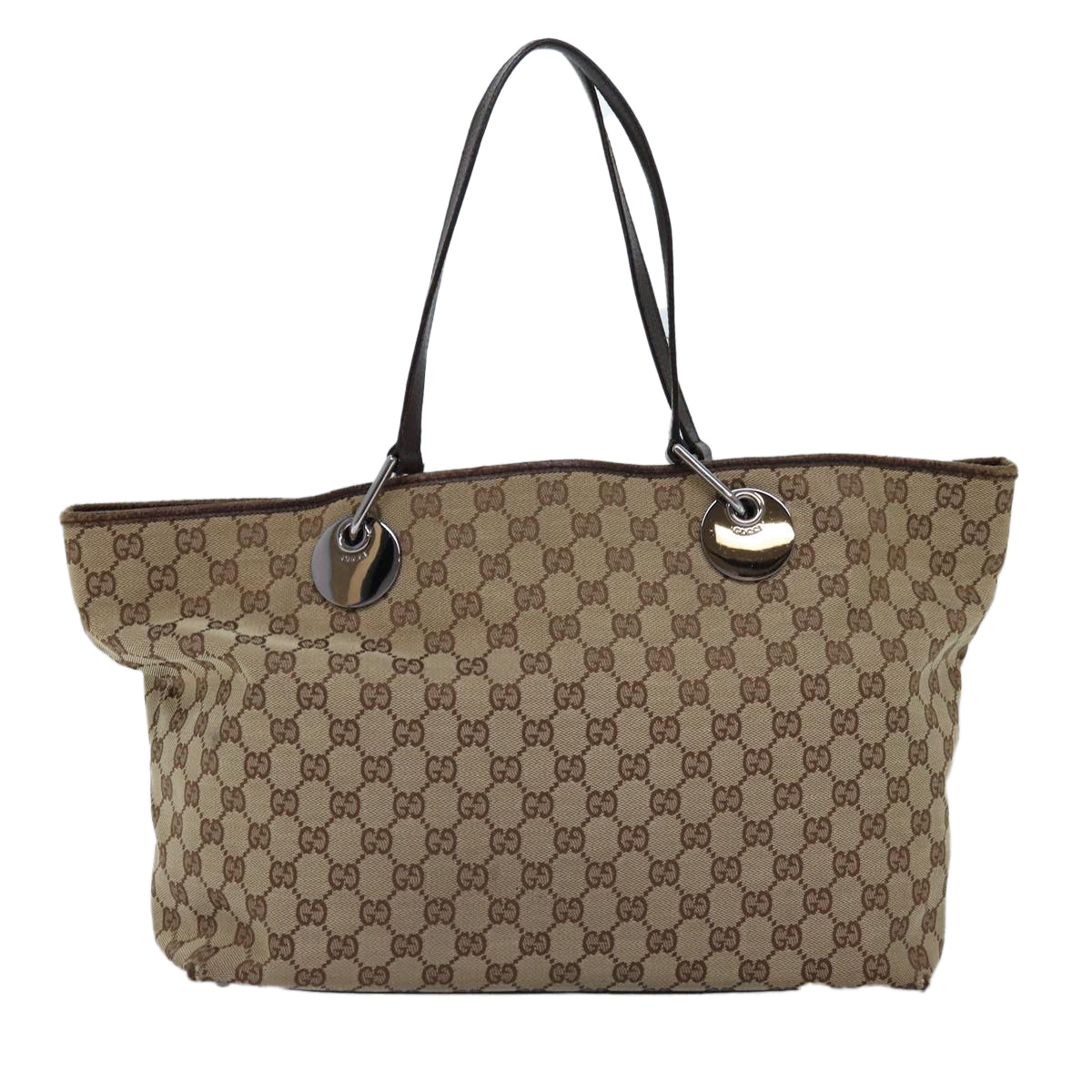 GUCCI GG Canvas Tote Bag Beige 120838 75980