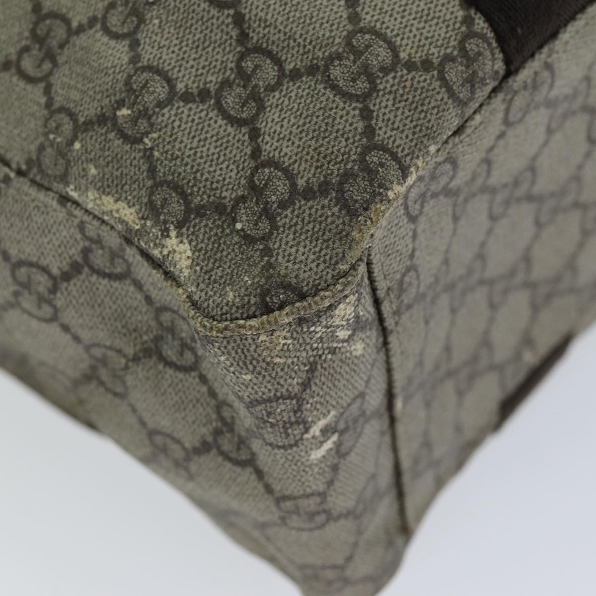 GUCCI GG Supreme Tote Bag PVC Beige 141624 75986