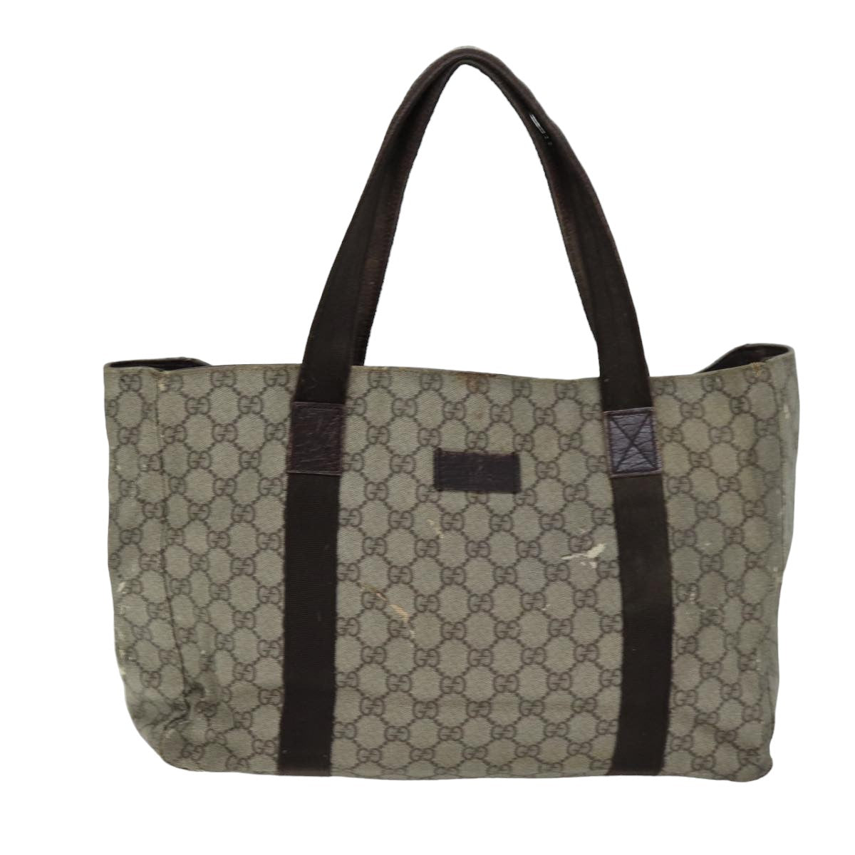 GUCCI GG Supreme Tote Bag PVC Beige 141624 75986