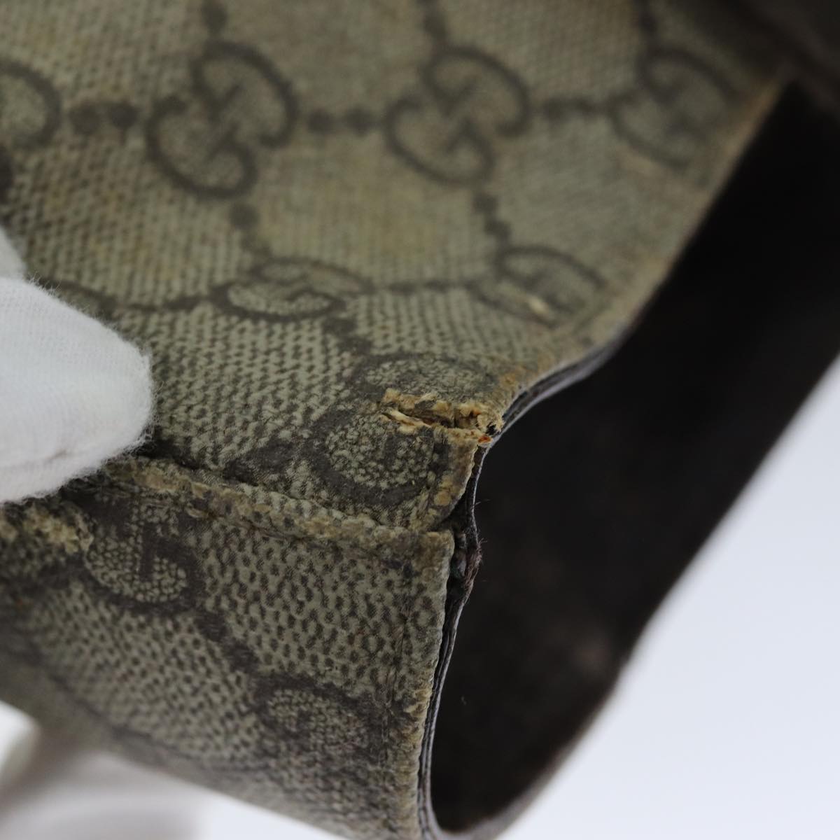GUCCI GG Supreme Tote Bag PVC Beige 141624 75986