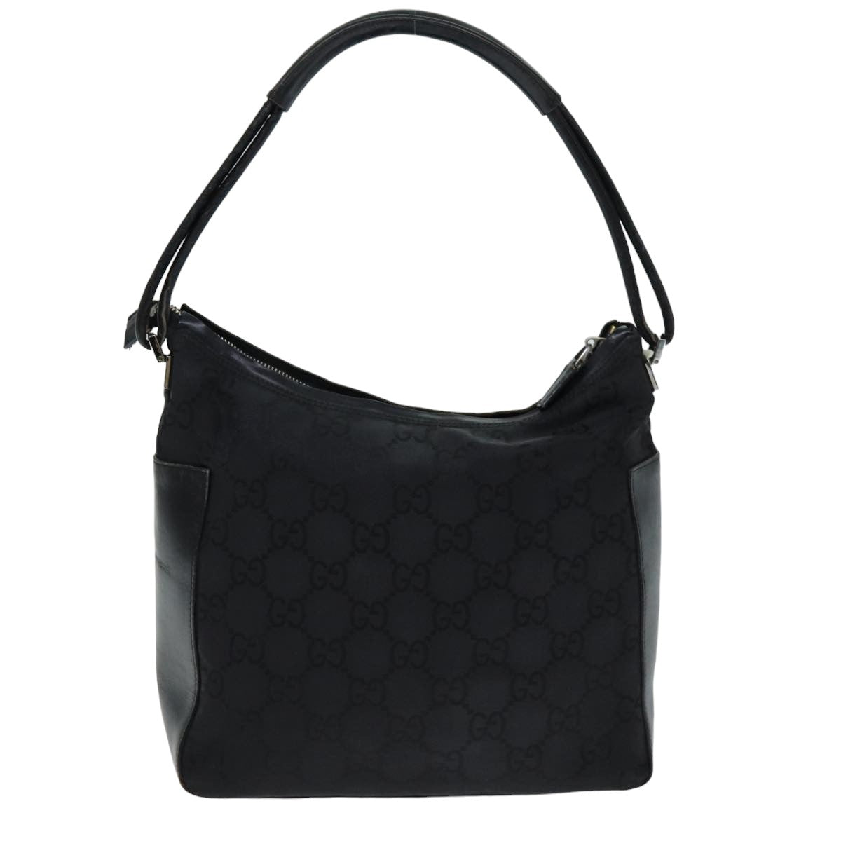 GUCCI GG Canvas Shoulder Bag Black 001 3766 75988