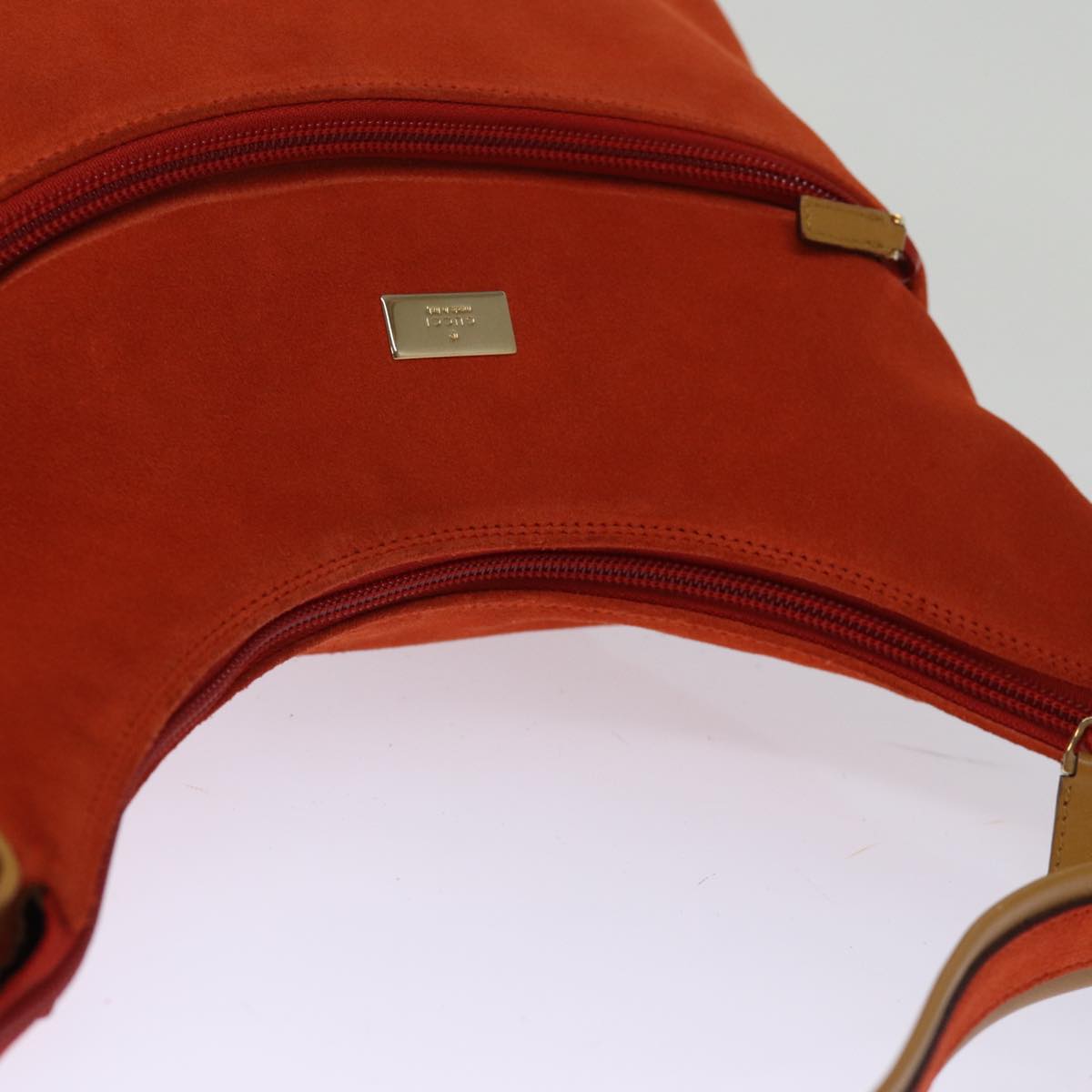 GUCCI Shoulder Bag Suede Orange 001 3386 75992