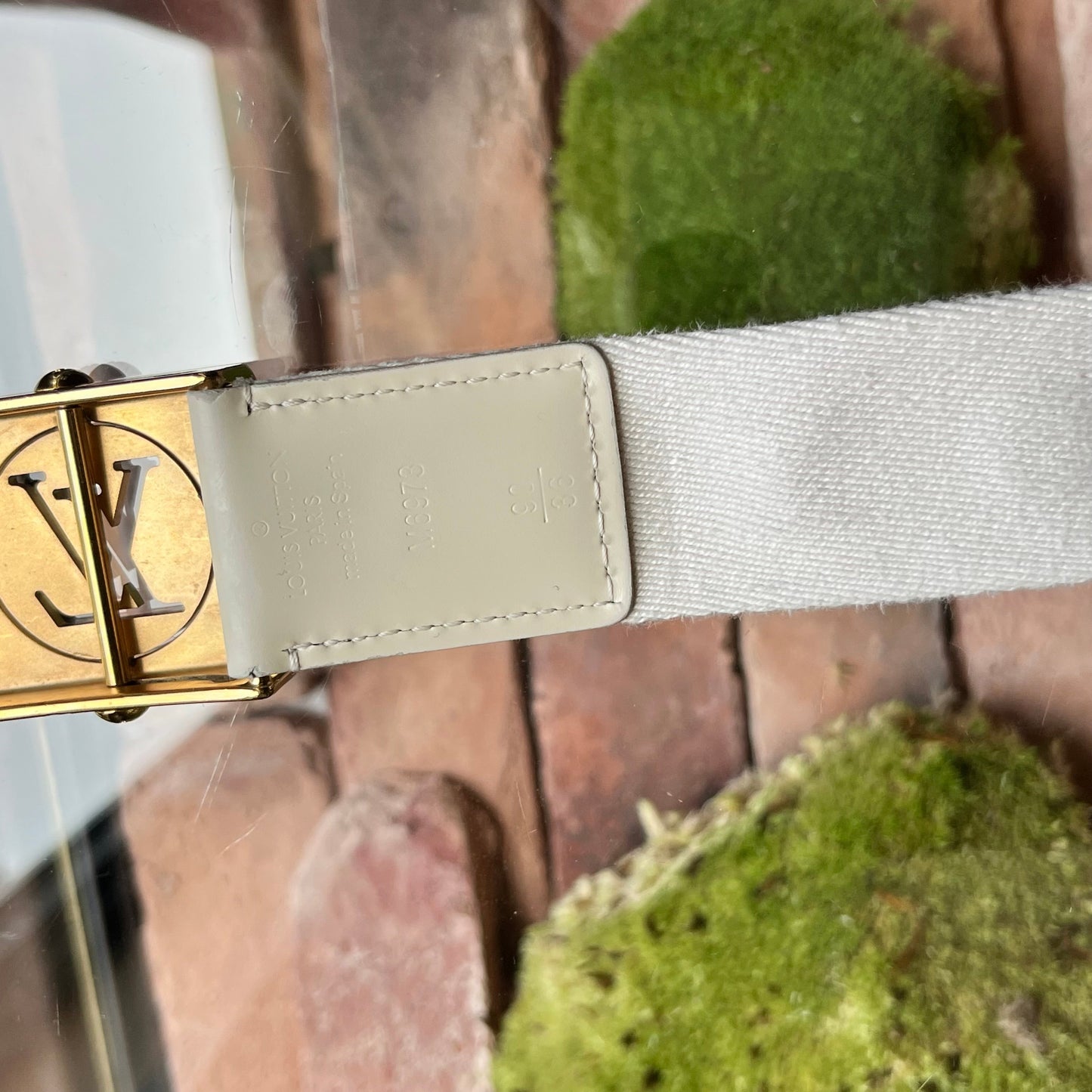 LOUIS VUITTON LV Cut Monogram Canvas Belt SZ90/36(8US)