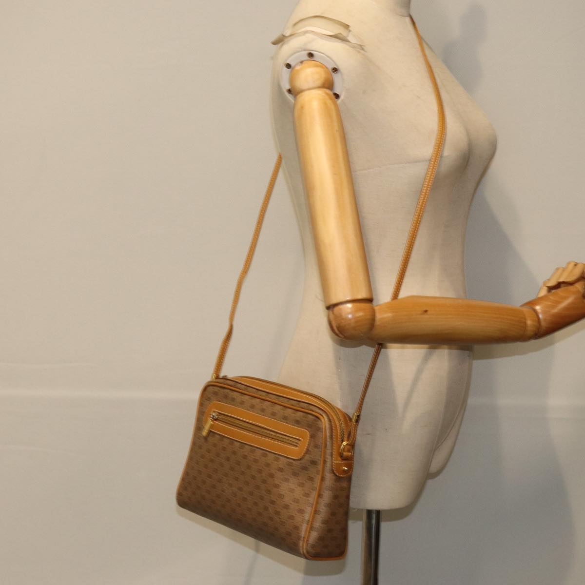 GUCCI Micro GG Supreme Shoulder Bag PVC Beige 007 084 0014 76091