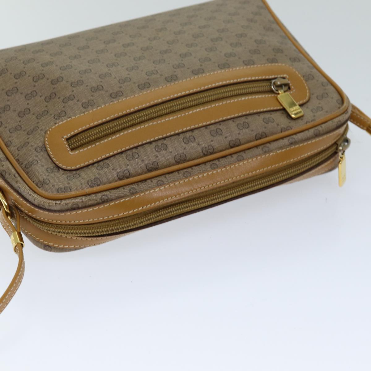 GUCCI Micro GG Supreme Shoulder Bag PVC Beige 007 084 0014 76091