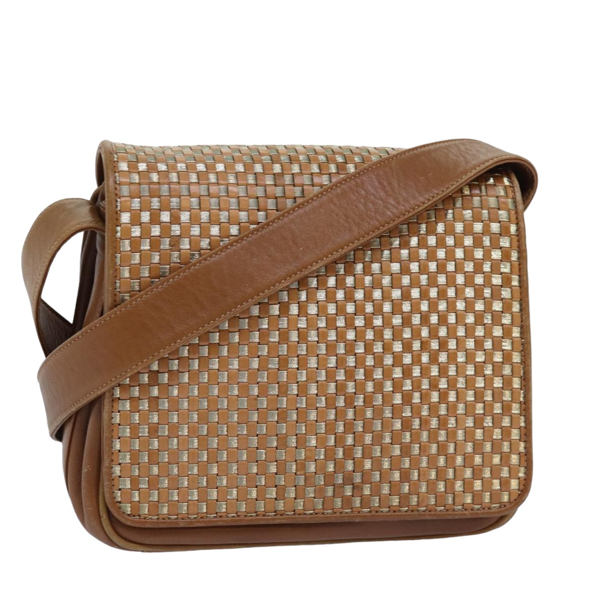 GUCCI Shoulder Bag Leather Beige 76092