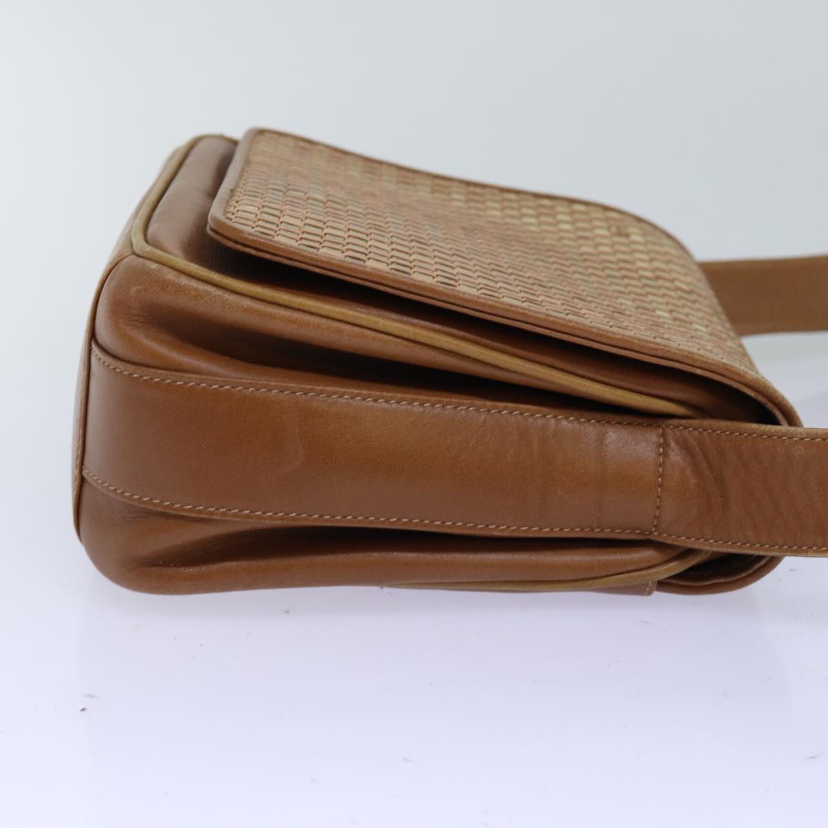 GUCCI Shoulder Bag Leather Beige 76092