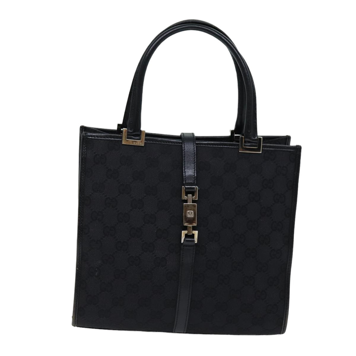 GUCCI Jackie GG Canvas Hand Bag Black 002 1065 76094