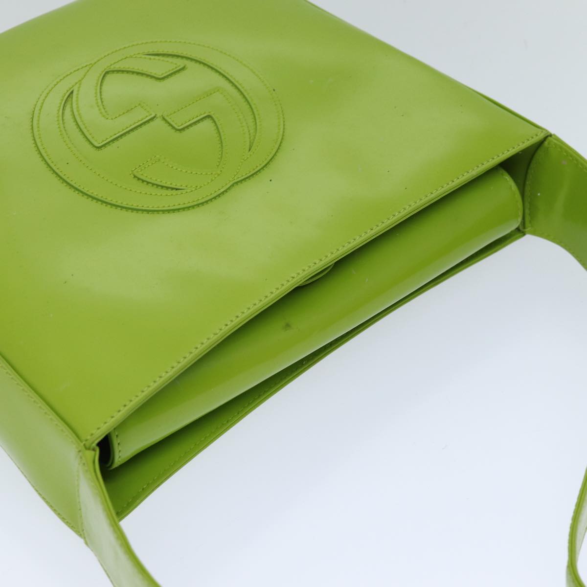 GUCCI Shoulder Bag Patent leather Green 000 1013 0506 76096