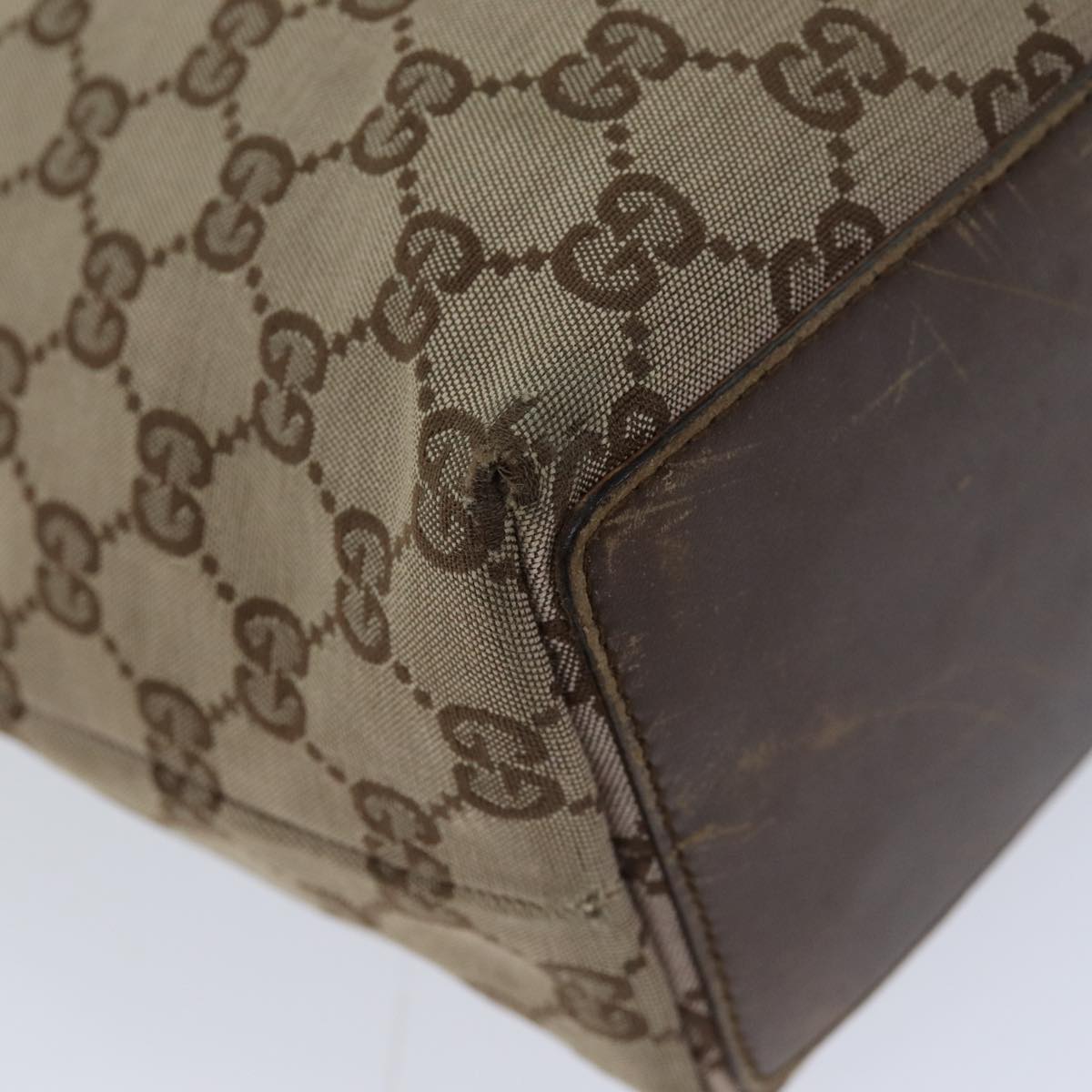 GUCCI GG Canvas Tote Bag Beige 002 1099 76107