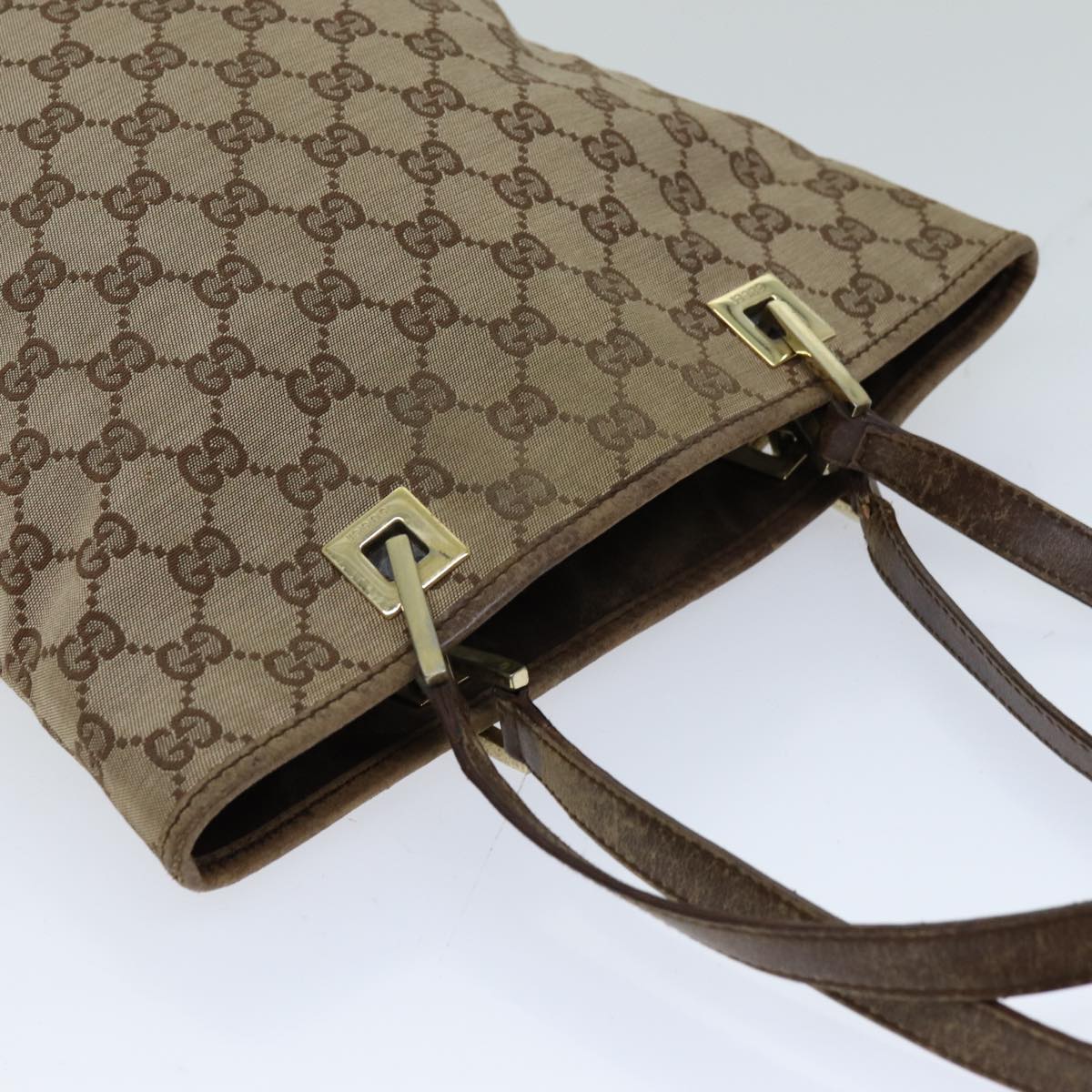 GUCCI GG Canvas Tote Bag Beige 002 1099 76107
