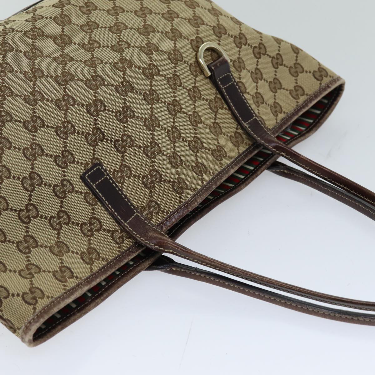 GUCCI GG Canvas Tote Bag Beige 169946 76110
