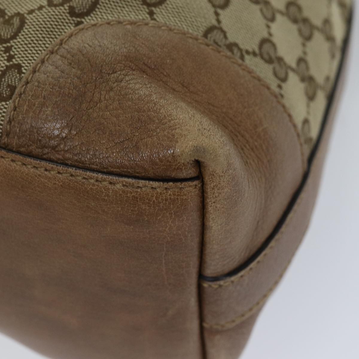 GUCCI GG Canvas Shoulder Bag Beige 326514 76112